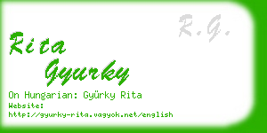 rita gyurky business card